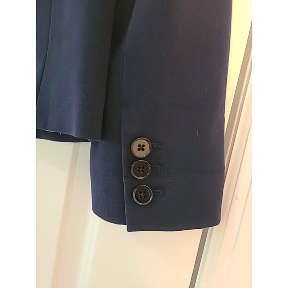 Gap Women’s Career Lined Navy Blue Two Button Single Breasted Blazer Jacket Sz 6 - Picture 7 of 9